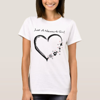 Gewoon een meisje uit Newark Hart New Jersey Thuis T-shirt