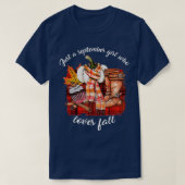 Gewoon een meisje uit september dat van de herfst  t-shirt (Design voorkant)