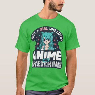 Gewoon een meisjes anime vintage t-shirt