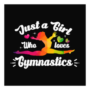 Gewoon een meisjes die gymnastiek leuk vindt foto afdruk