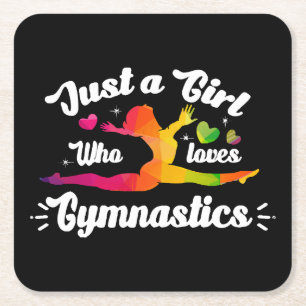 Gewoon een meisjes die gymnastiek leuk vindt kartonnen onderzetters