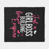 Gewoon een meisjesbaas die haar imperium bouwt, vr fleece deken (Voorkant (Horizontaal))