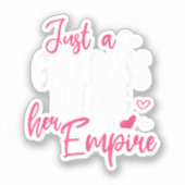 Gewoon een meisjesbaas die haar imperium bouwt, vr sticker (Voorkant)