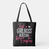 Gewoon een meisjesbaas die haar imperium bouwt, vr tote bag (Achterkant)