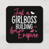 Gewoon een meisjesbaas die haar imperium bouwt, vr vierkante visitekaartje (Achterkant)