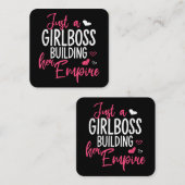 Gewoon een meisjesbaas die haar imperium bouwt, vr vierkante visitekaartje (Voorkant / Achterkant)