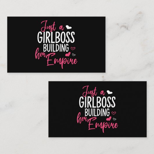 Gewoon een meisjesbaas die haar imperium bouwt, vr visitekaartje (Voorkant / Achterkant)