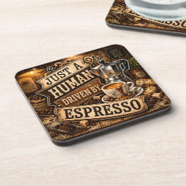 Gewoon Een Mens Gedreven Door Espresso Bier Onderzetter