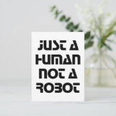 Gewoon een mens, geen Briefkaart voor robottypogra (Staand voorkant)