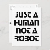 Gewoon een mens, geen Briefkaart voor robottypogra (Voorkant / Achterkant)