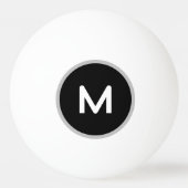 Gewoon een minimalistisch monogram M Pingpongbal (Achterkant)
