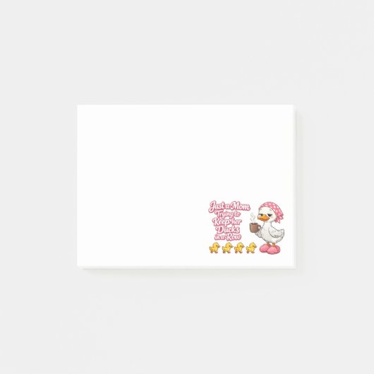 Gewoon een moeder die haar eenden op een rij probe post-it® notes (Voorkant)