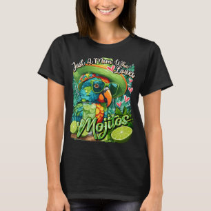 Gewoon een moeder die houdt van Mojitos Green Parr T-shirt
