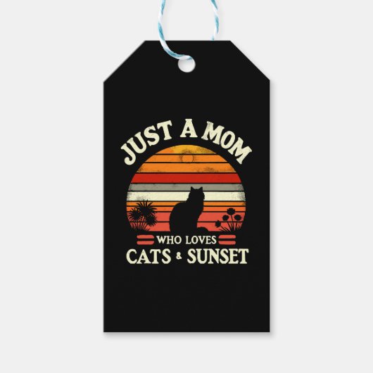 Gewoon een moeder die van katten houdt cadeaulabel (Voorkant)