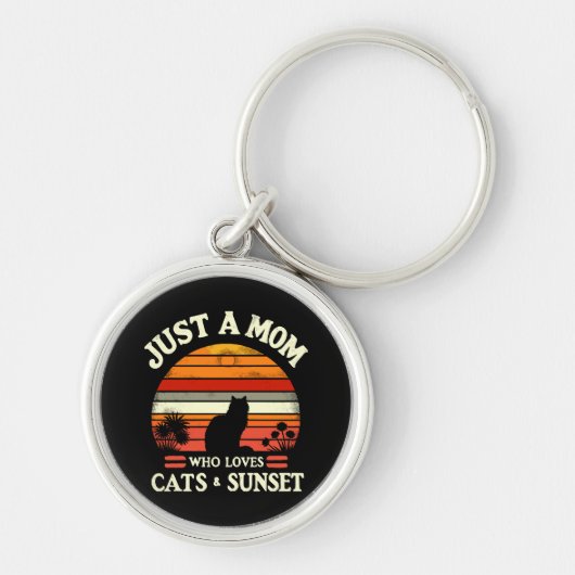 Gewoon een moeder die van katten houdt sleutelhanger (Voorkant)