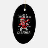 Gewoon een moeder die van Kerstmis houdt Acterende Keramisch Ornament (Rechts)