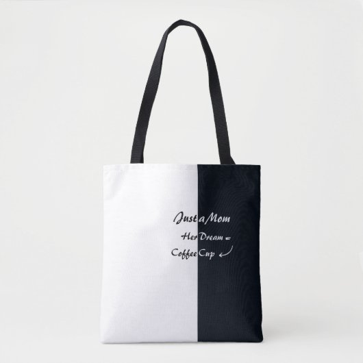 Gewoon een Moeder Koffie Droom Minimaal Lettertype Tote Bag (Voorkant)