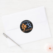 Gewoon een morfoloog die van honden houdt ronde sticker (Envelop)