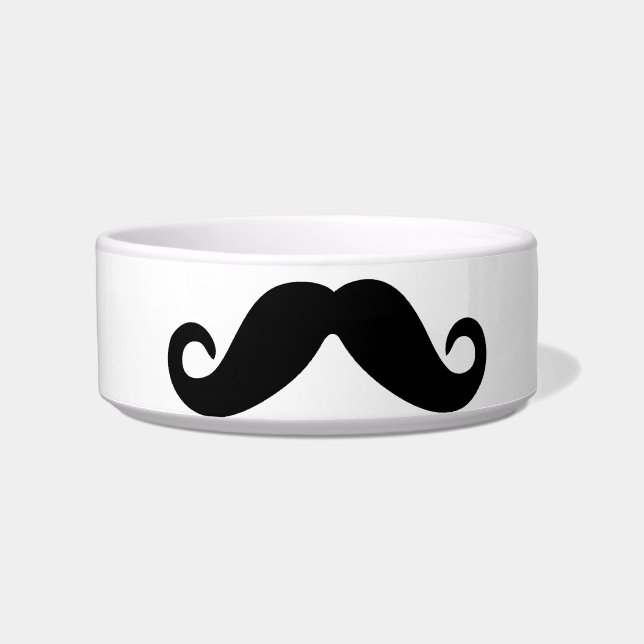 Gewoon een Mustache Voerbakje (Voorkant)