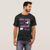 Gewoon een New Yorks meisje in een Connecticut-wer T-shirt (Voorkant volledig)