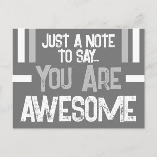 Gewoon een noot die je geweldige grijs wit bent briefkaart