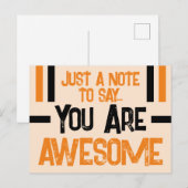 Gewoon een noot die je geweldige oranje zwart bent briefkaart (Voorkant / Achterkant)