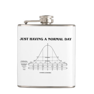 Gewoon een normale dag statistieken Humor Heupfles
