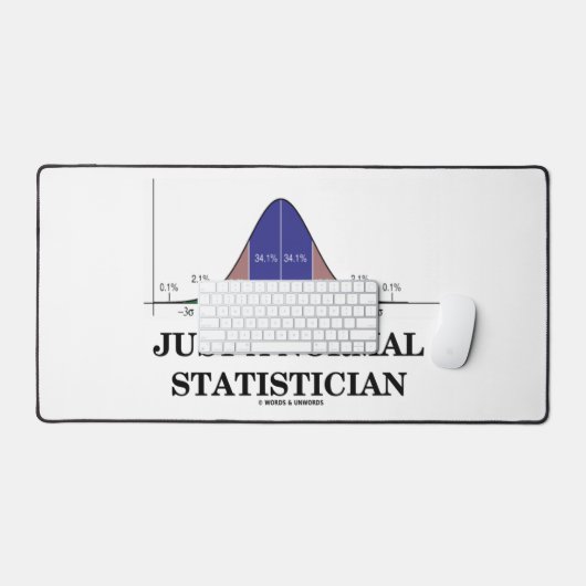 Gewoon een normale Statisticiaanse Bell Curve Geek Bureaumat (Keyboard & Muis)