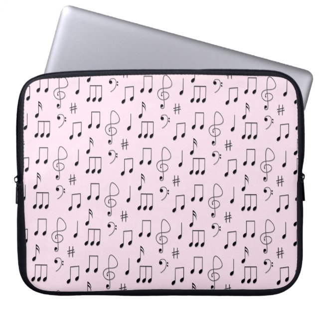 Gewoon een noteerde roze laptophoes laptop sleeve (Voorkant)