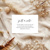 Gewoon een notitie Baby shower Informatiekaartje