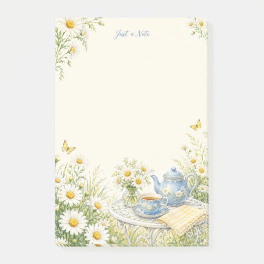 Gewoon een notitie Daisy Garden Tea Post-it® Notit Notes (Voorkant)