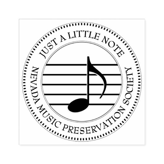 GEWOON EEN NOTITIE Music Club Logo Stamp Rubberstempel (Afrduk)