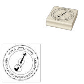 GEWOON EEN NOTITIE Music Club Logo Stamp viool Rubberstempel (Gestempeld)