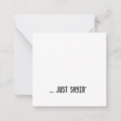 Gewoon een notitie om te zeggen dat je een platte notitiekaartje (Achterkant)