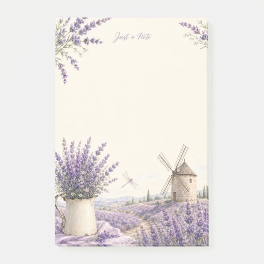 Gewoon een notitie Provence Lavendel Windmolen Post-it® Notes (Voorkant)