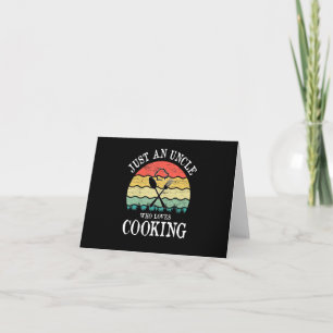 Gewoon een oom die graag koken cadeau geeft kaart