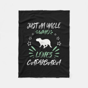 Gewoon een oom die van Capybara houdt Fleece Deken