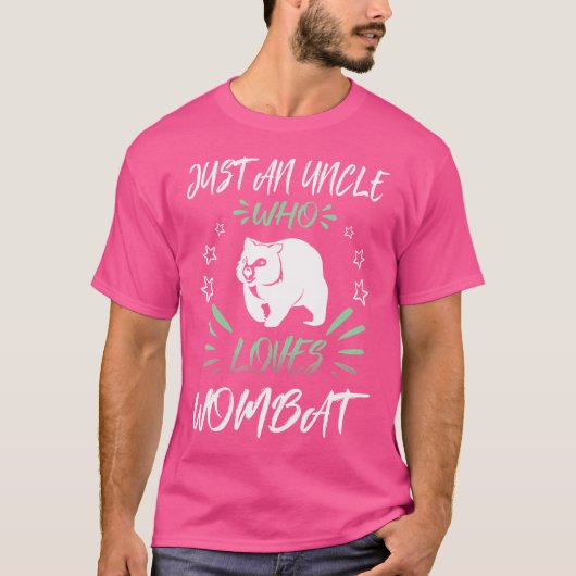 Gewoon een oom die van Wombat houdt T-shirt (Voorkant)