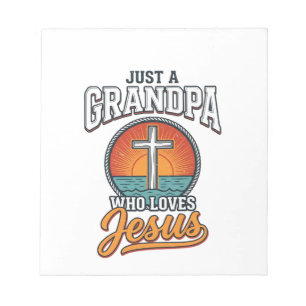 Gewoon een opa die Jezus liefheeft Vintage Cross S Notitieblok