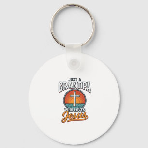 Gewoon een opa die Jezus liefheeft Vintage Cross S Sleutelhanger