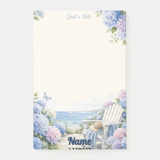 Gewoon een Opmerking Kust Hydrangea Post-it® Notit Notes (Voorkant)