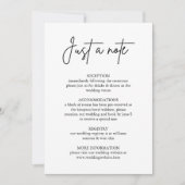 Gewoon een opmerking minimalistische bruiloft behu kaart (Voorkant)