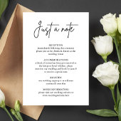 Gewoon een opmerking minimalistische bruiloft behu kaart