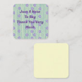Gewoon een opmerking om je te bedanken notitiekaartje (Voorkant / Achterkant)