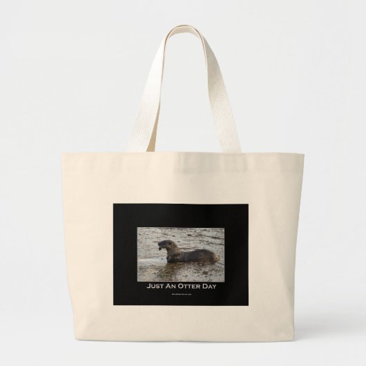 Gewoon een Otter Day Gifts Grote Tote Bag (Voorkant)