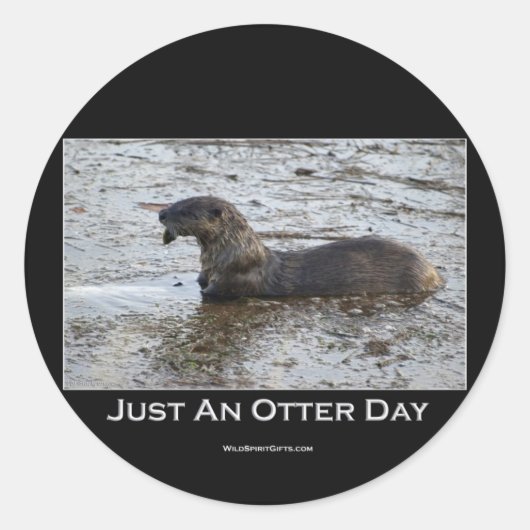 Gewoon een Otter Day Gifts Ronde Sticker (Voorkant)
