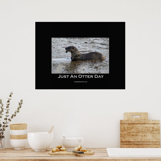 "Gewoon een Otter Day-Poster" Poster (Keuken)