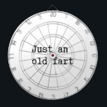 Gewoon een oud kunstje dartbord<br><div class="desc">Gewoon een oude trut. Een grappige tekst.</div>