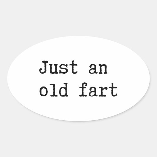 Gewoon een oud kunstje ovale sticker (Voorkant)