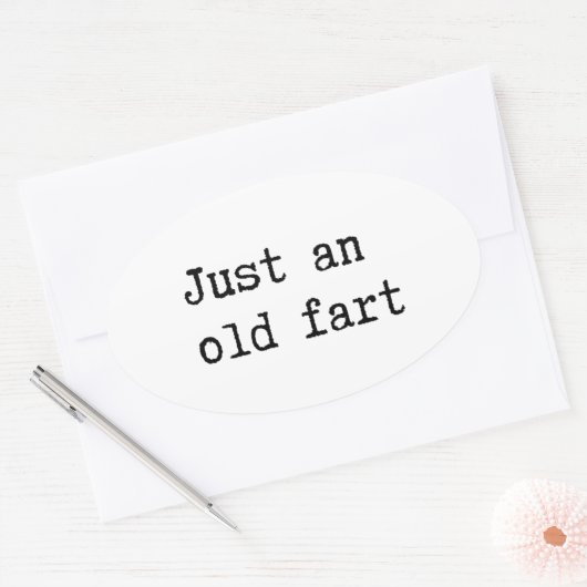 Gewoon een oud kunstje ovale sticker (Envelop)